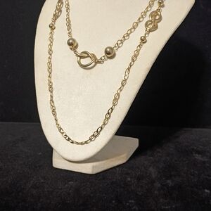 Source Unknown Gold Double Layer Necklace